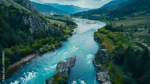 Aerial photos of natural landscapes