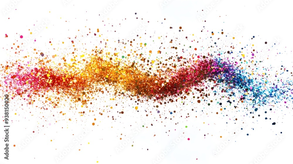 Glitter Explosion: A burst of glitter particles in various colors, shimmering as they spread out against a white background.
Glitter Explosion: A burst of glitter particles in various colors, shimmering as they spread out against a white background.