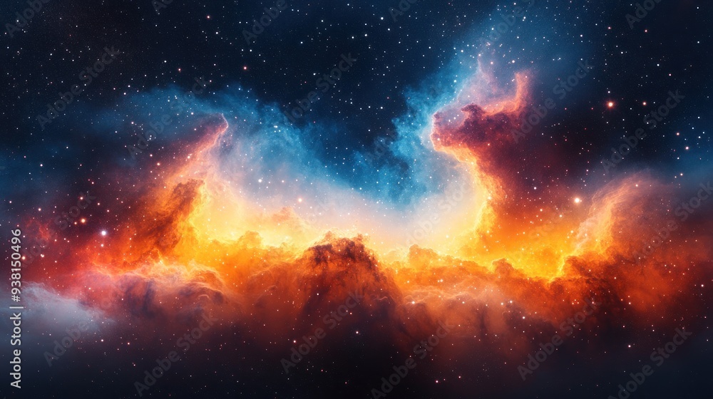 Obraz premium Cosmic Nebula: A Celestial Tapestry