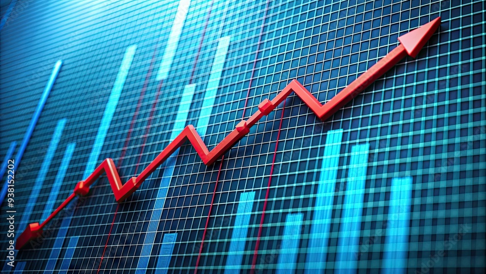 A vibrant graph displays a rising trend of performance metrics, with a bright red needle pointing to a high score, surrounded by subtle grid lines. A vibrant graph displays a rising trend of performance metrics, with a bright red needle pointing to a high score, surrounded by subtle grid lines.