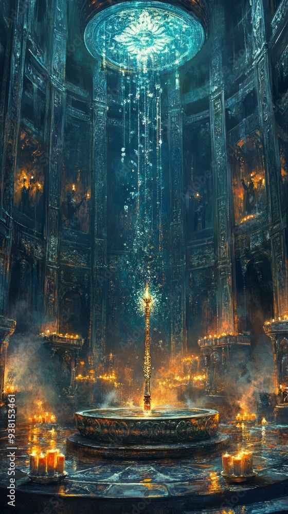 Fototapeta premium Vajra Ceremonial Hall Buddhism Religion Spiritual Symbol