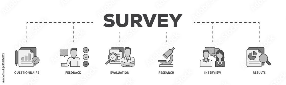 Survey icon infographic illustration concept with icon of evaluation, research, interview and result icon png and easy to edit Survey icon infographic illustration concept with icon of evaluation, research, interview and result icon png and easy to edit