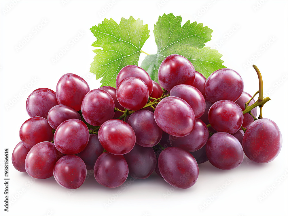 red grapes isolated on white background red grapes isolated on white background