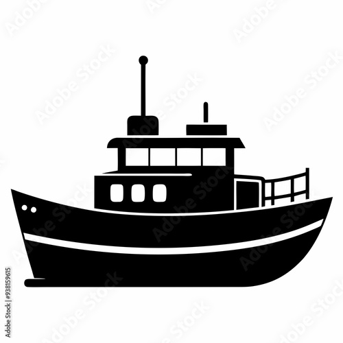 Boat Black silhouette