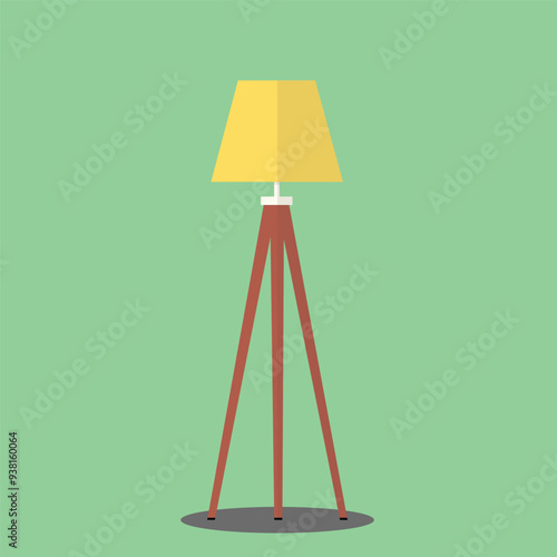 Tripod Floor Lamp illustration.