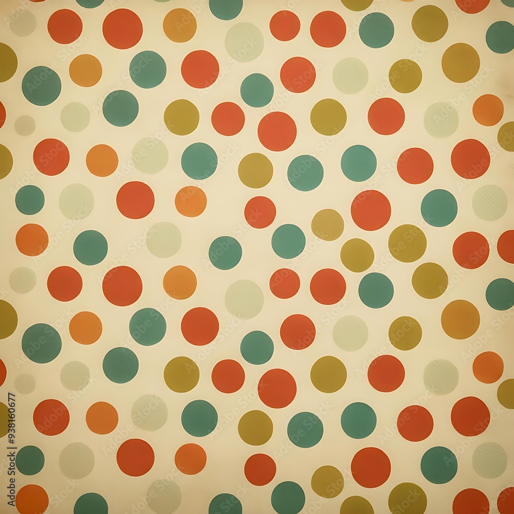 Faded Colors Retro Polka Dot Illustration Faded Colors Retro Polka Dot Illustration