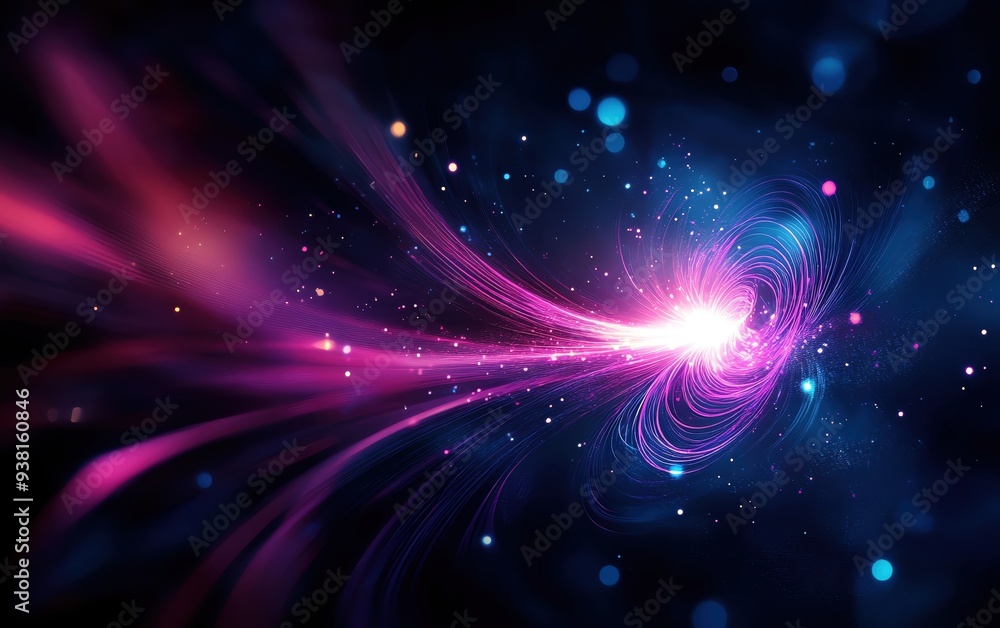 Fototapeta premium A vibrant cosmic swirl of colors depicting the beauty and mystery of the universe in motion, perfect for backgrounds and designs.