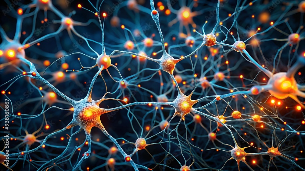 Neural Network Interconnectivity: A mesmerizing abstract illustration of a neural network, featuring intricate connections and glowing nodes, representing the complex and interconnected nature of the Neural Network Interconnectivity: A mesmerizing abstract illustration of a neural network, featuring intricate connections and glowing nodes, representing the complex and interconnected nature of the