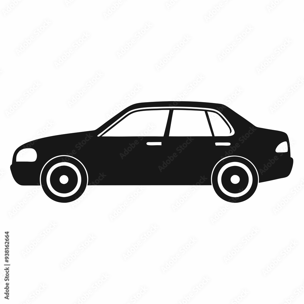 Fototapeta premium Car Black silhouette
