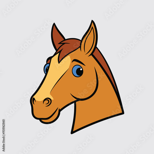 horse head illustration design 531