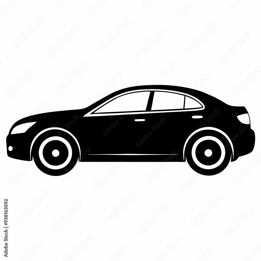 Fototapeta premium Car Black silhouette