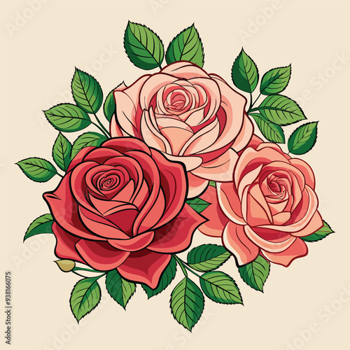 beautiful  and creative rose flower design 