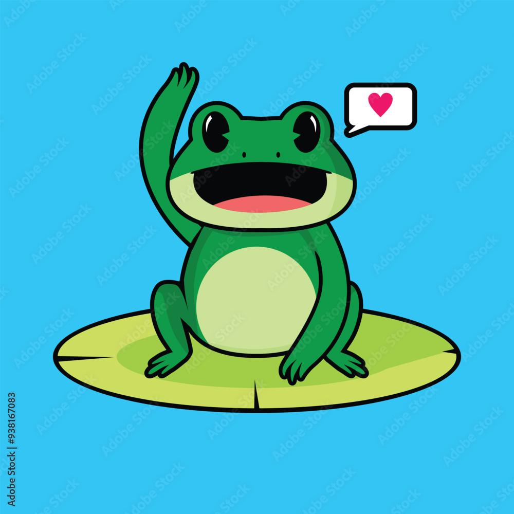 Obraz premium waving frog