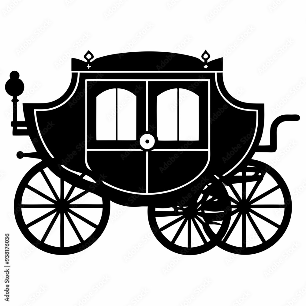 Carriage Black silhouette Carriage Black silhouette