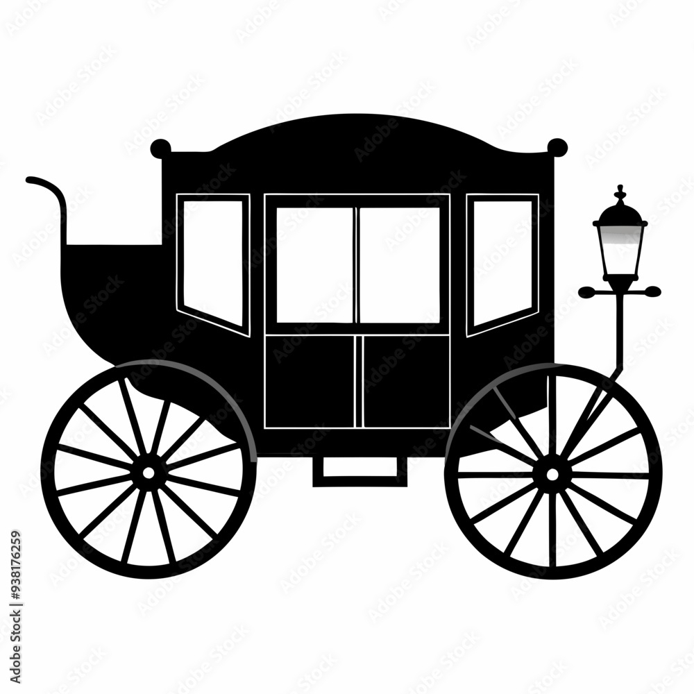 Carriage Black silhouette Carriage Black silhouette