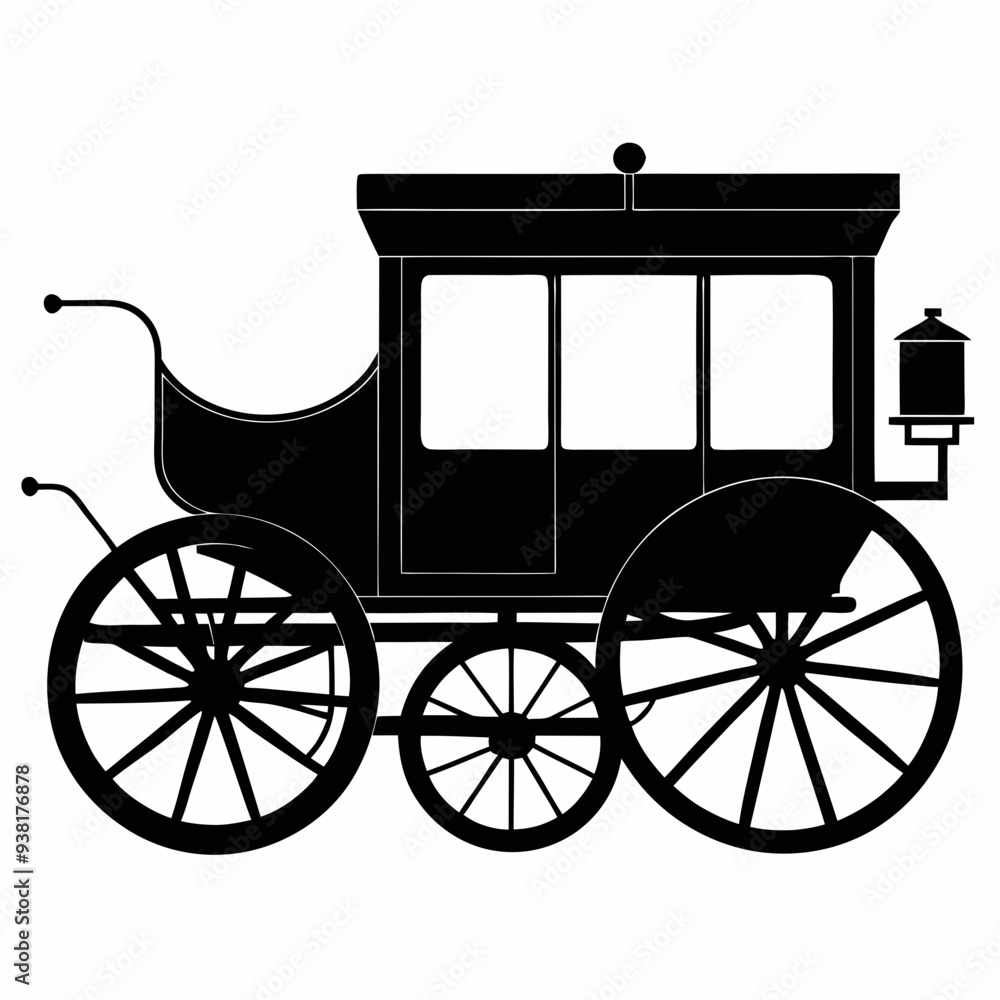 Carriage Black silhouette Carriage Black silhouette