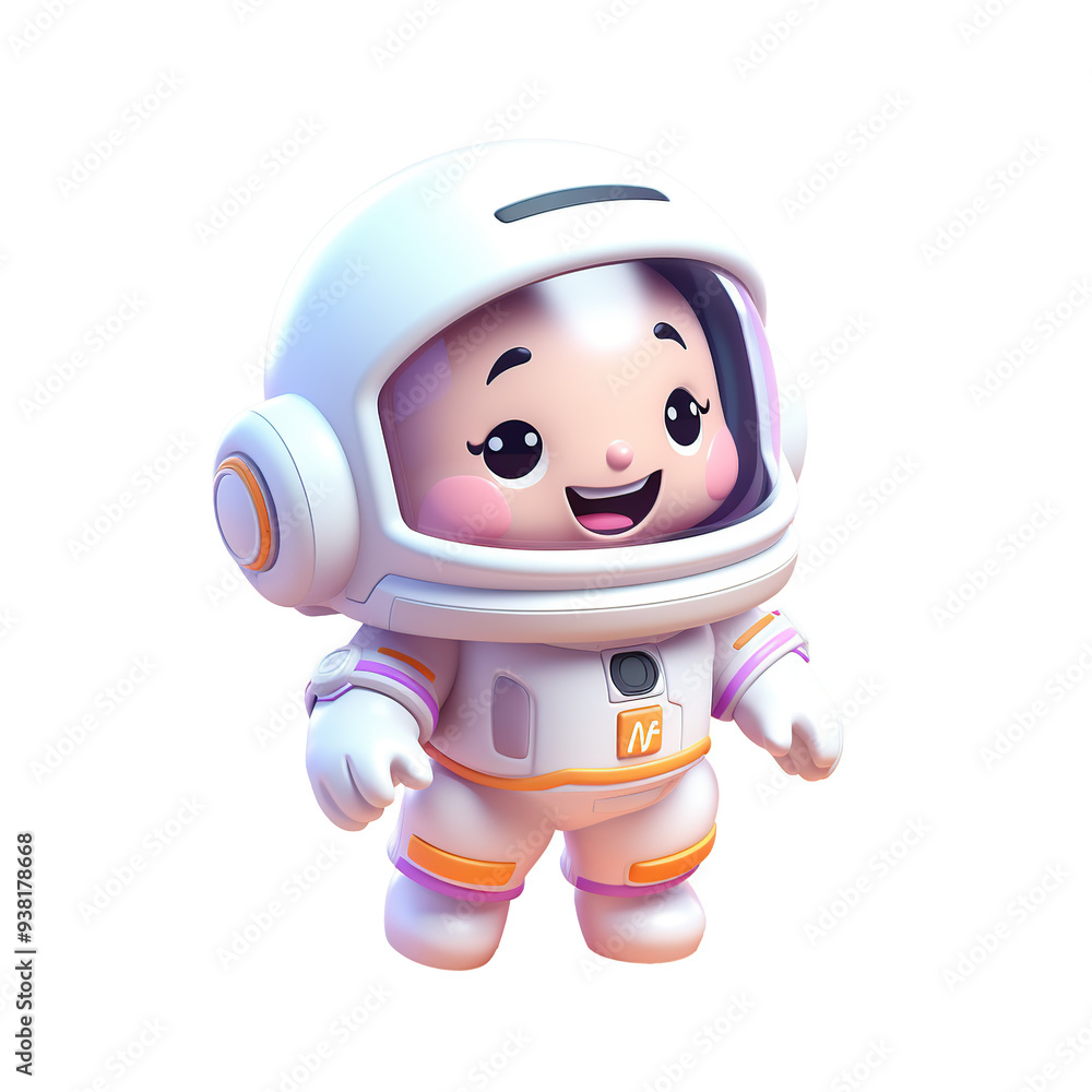3d render of cute astronaut isolated on transparent background 3d render of cute astronaut isolated on transparent background