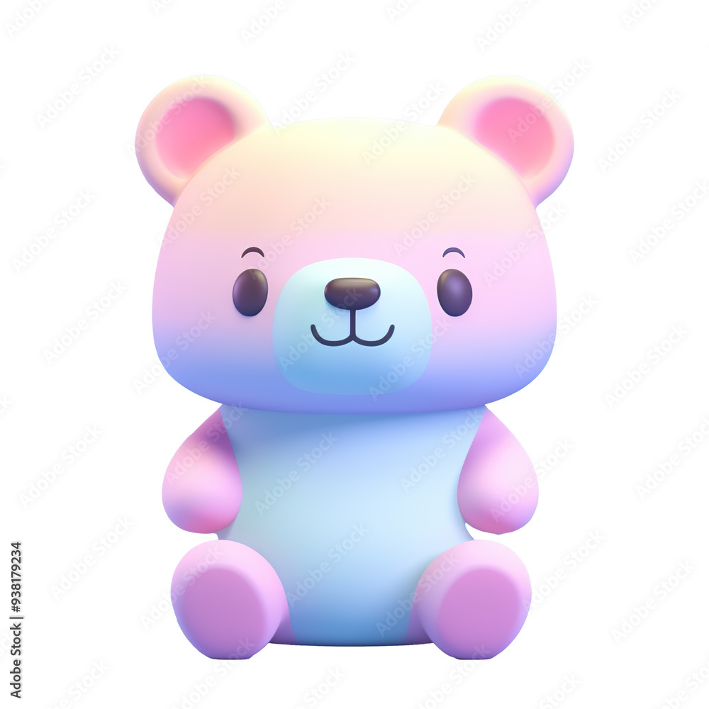 3d render of cute bear isolated on transparent background 3d render of cute bear isolated on transparent background