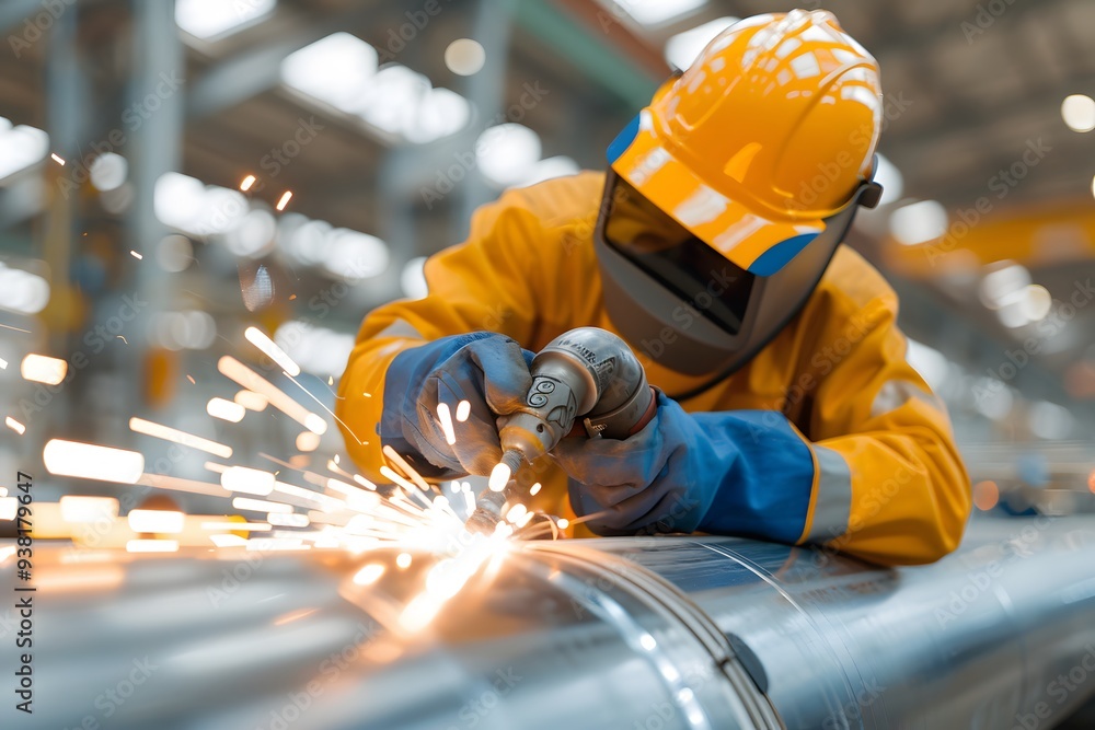 Engineers Working on Pressure Vessels and Pipes, Industrial Maintenance and Engineering Solutions Engineers Working on Pressure Vessels and Pipes, Industrial Maintenance and Engineering Solutions