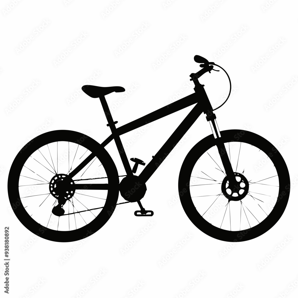 Fototapeta premium Mountain bike Black silhouette