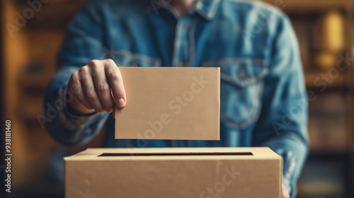 A person standing at a ballot box, with their hand held back, symbolizing the decision not to vote.