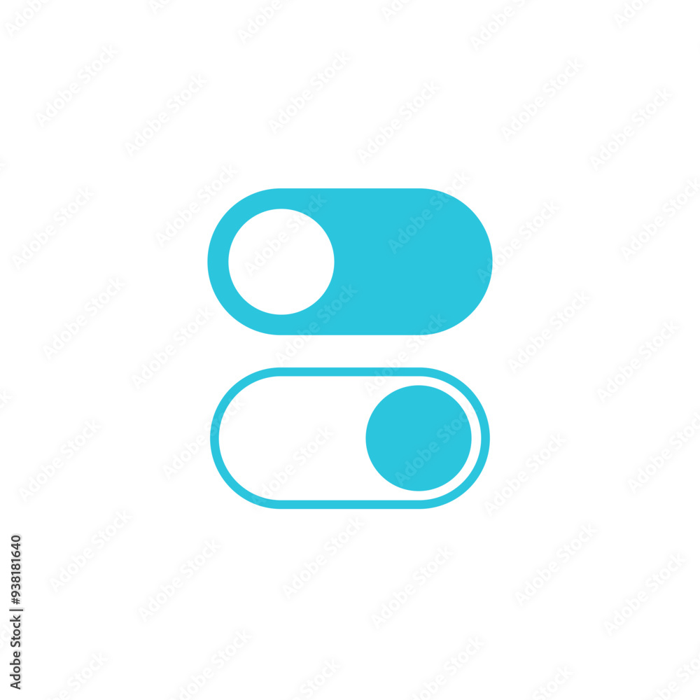 Light toggle switch icon. Isolated on white background. From blue icon set. Light toggle switch icon. Isolated on white background. From blue icon set.
