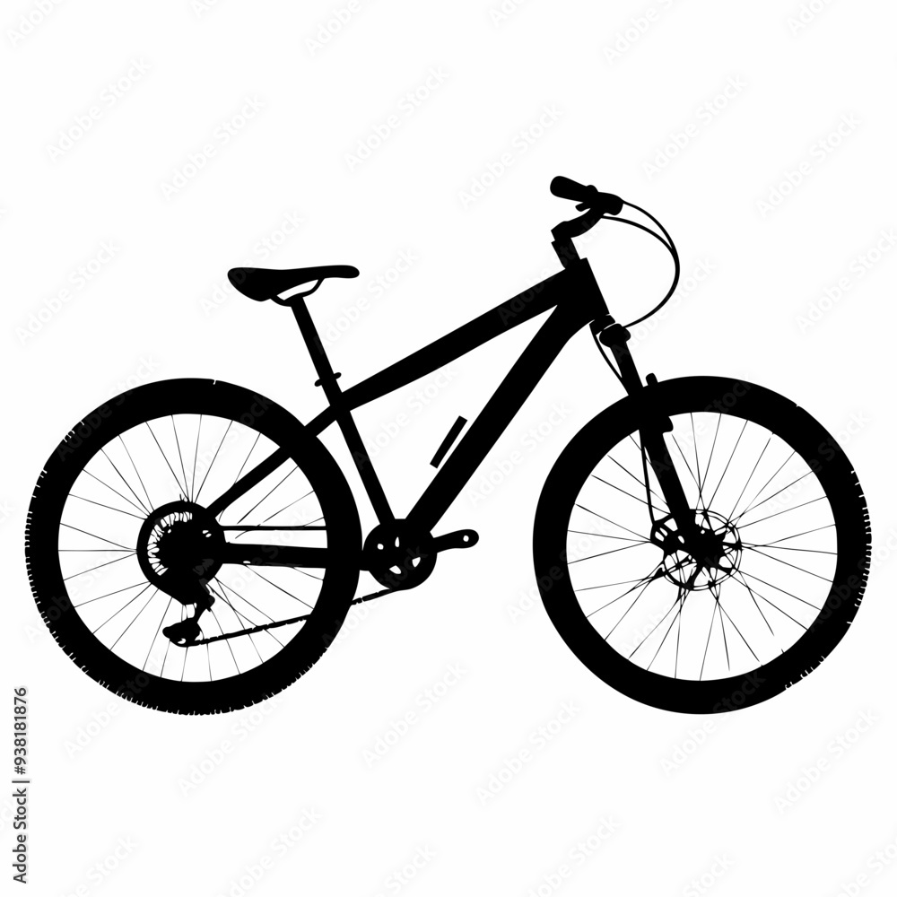 Fototapeta premium Mountain bike Black silhouette