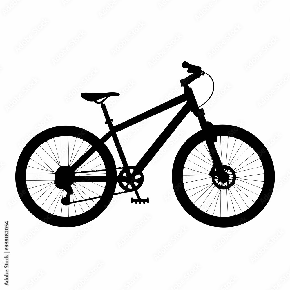 Fototapeta premium Mountain bike Black silhouette