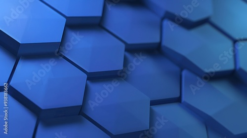 Abstract Blue Honeycomb Background