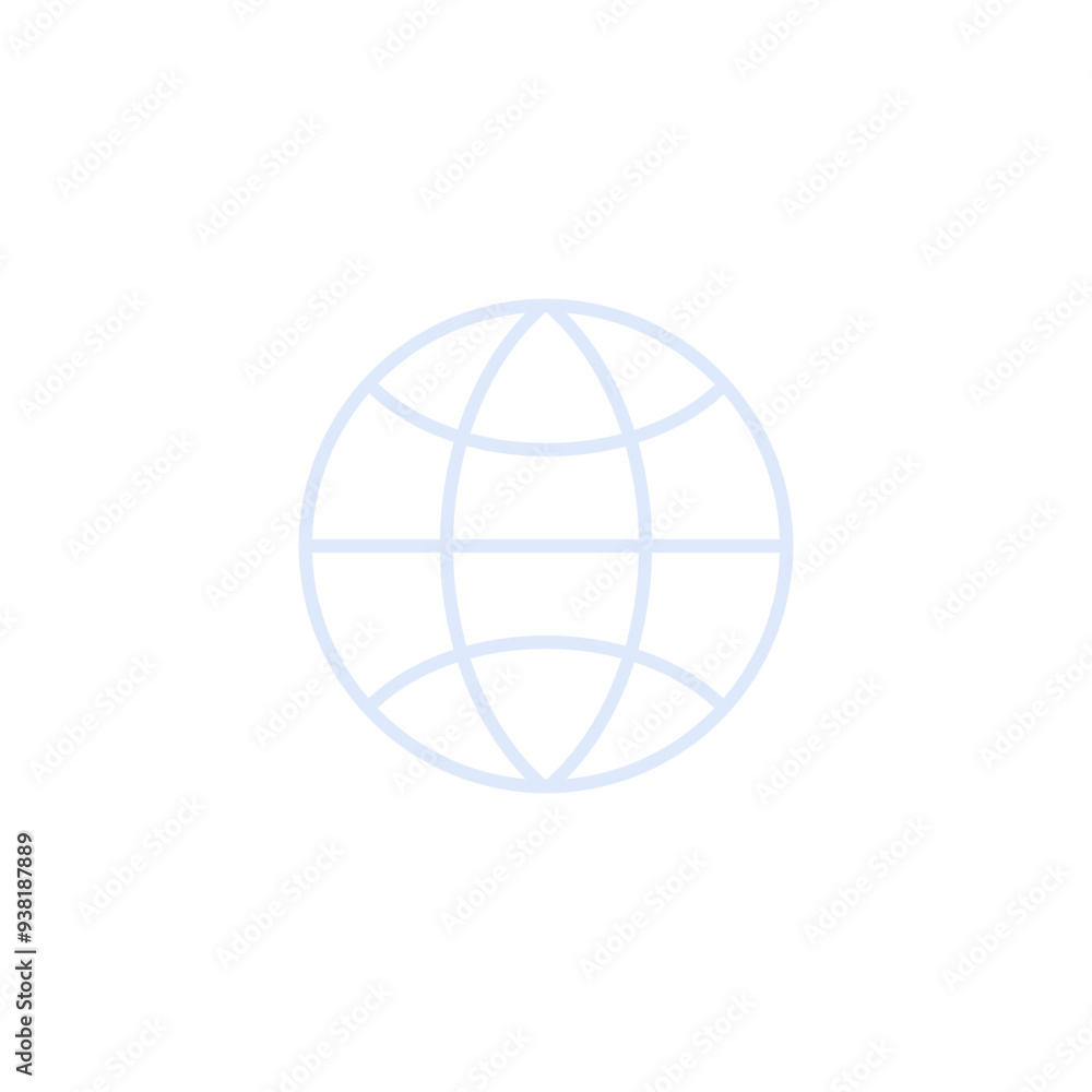 A simple globe outline representing global reach and international digital networks. Use in global business, digital communication, international networks, worldwide connectivity, and global tech. A simple globe outline representing global reach and international digital networks. Use in global business, digital communication, international networks, worldwide connectivity, and global tech.