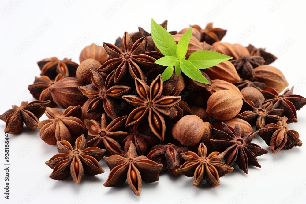 Assortment of Spices with Star Anise, Cinnamon, and Peppercorns Assortment of Spices with Star Anise, Cinnamon, and Peppercorns