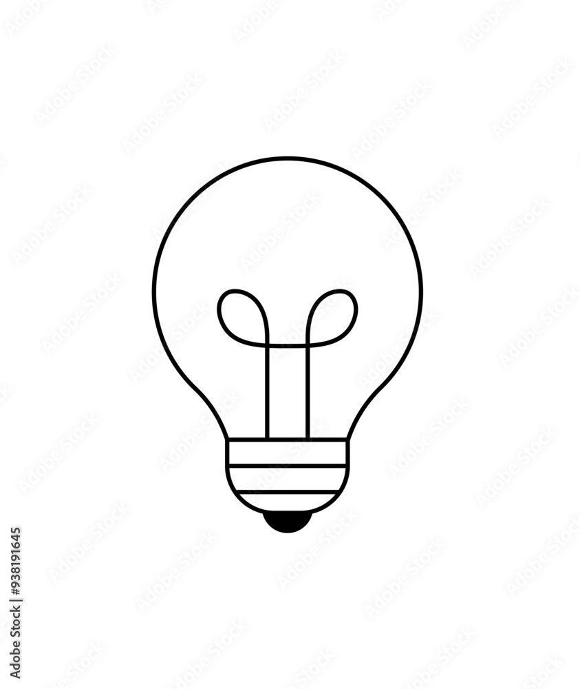 Minimalistic lightbulb outline, representing the concept of innovation, ideas, and creativity. The simple lines and design convey a modern and sleek appearance. Minimalistic lightbulb outline, representing the concept of innovation, ideas, and creativity. The simple lines and design convey a modern and sleek appearance.