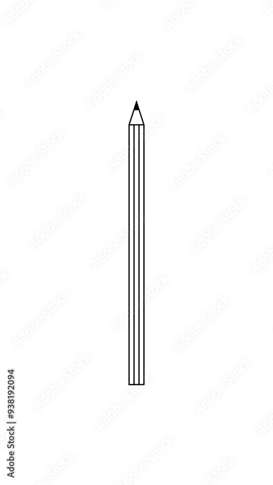 A minimalistic pencil drawing with clean lines and sharp edges. Represents art, sketching, creative design, illustration, educational tools, and simplicity in a modern vector style. A minimalistic pencil drawing with clean lines and sharp edges. Represents art, sketching, creative design, illustration, educational tools, and simplicity in a modern vector style.