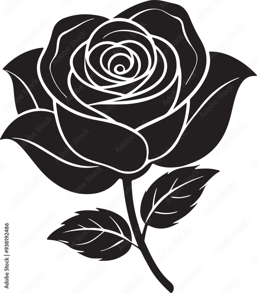 rose vector art illustration with a white background rose vector art illustration with a white background
