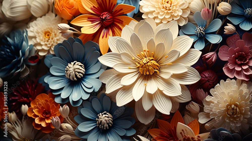 a pattern that resembles a field of wildflowers. a pattern that resembles a field of wildflowers.