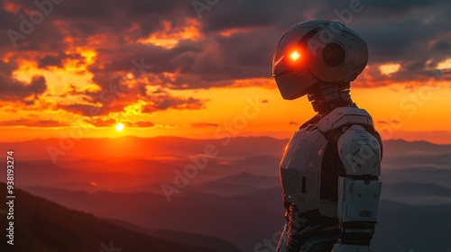 Robot at Sunset