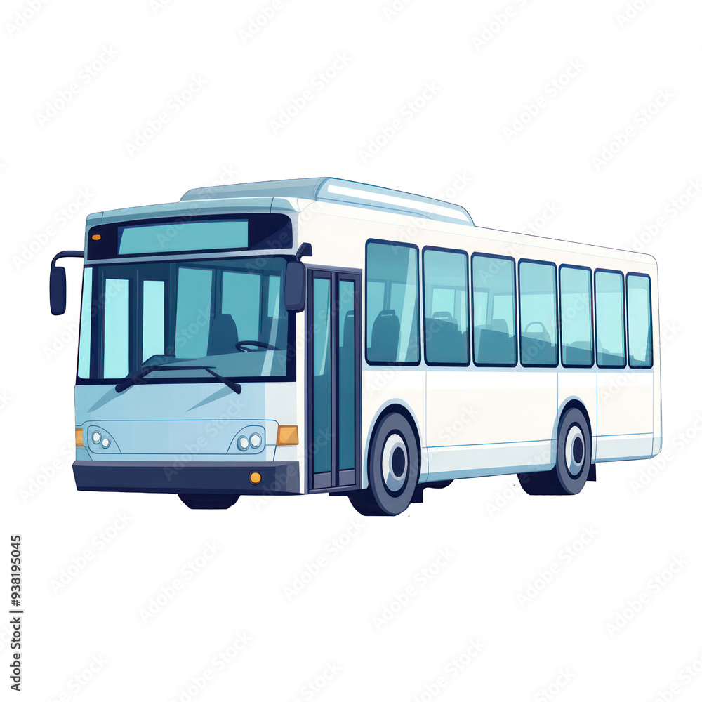 A vibrant, modern bus ready for urban transport, ideal for public transportation concepts, city infrastructure, and vehicle design. transparent background A vibrant, modern bus ready for urban transport, ideal for public transportation concepts, city infrastructure, and vehicle design. transparent background