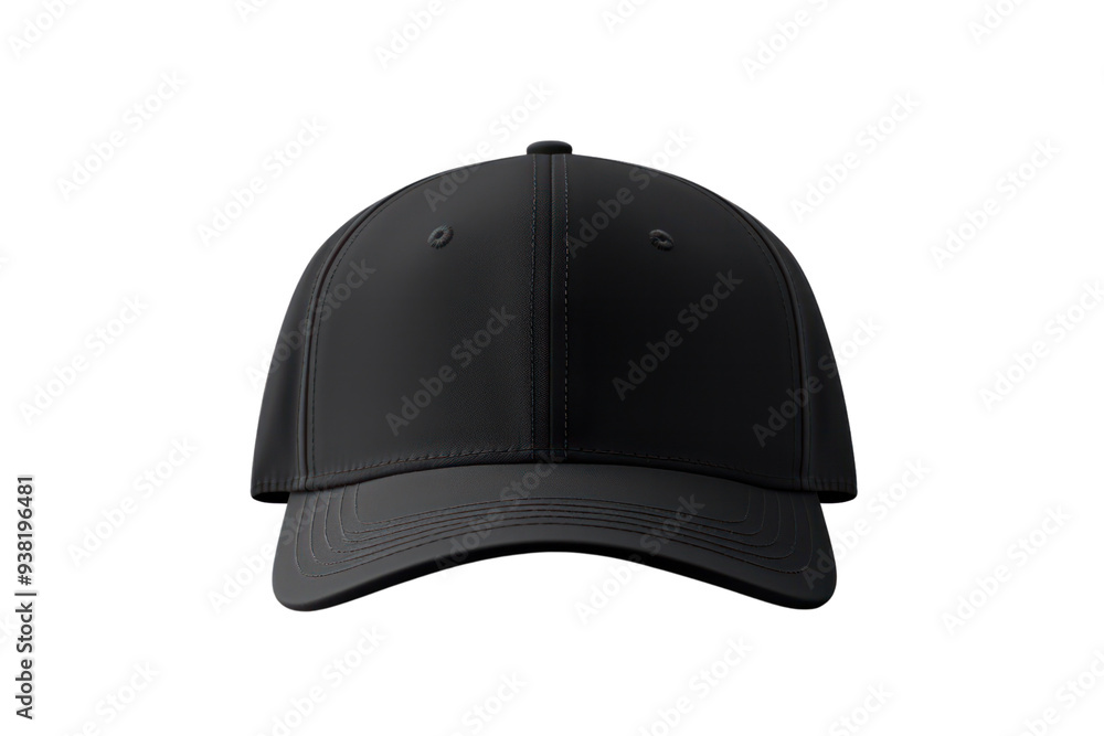 Classic black baseball cap isolated on white background. Classic black baseball cap isolated on white background.