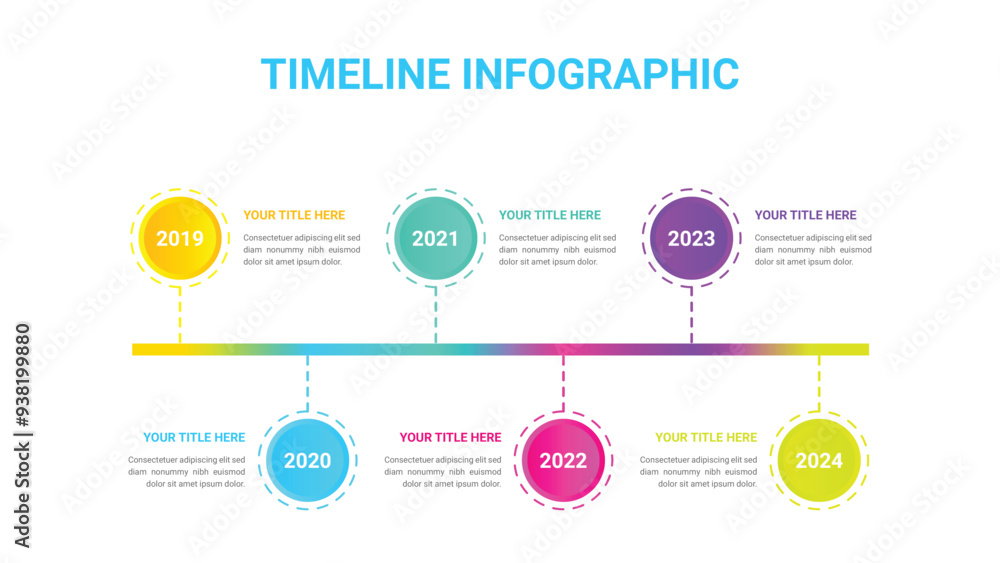 Naklejka premium Timeline Infographic Template