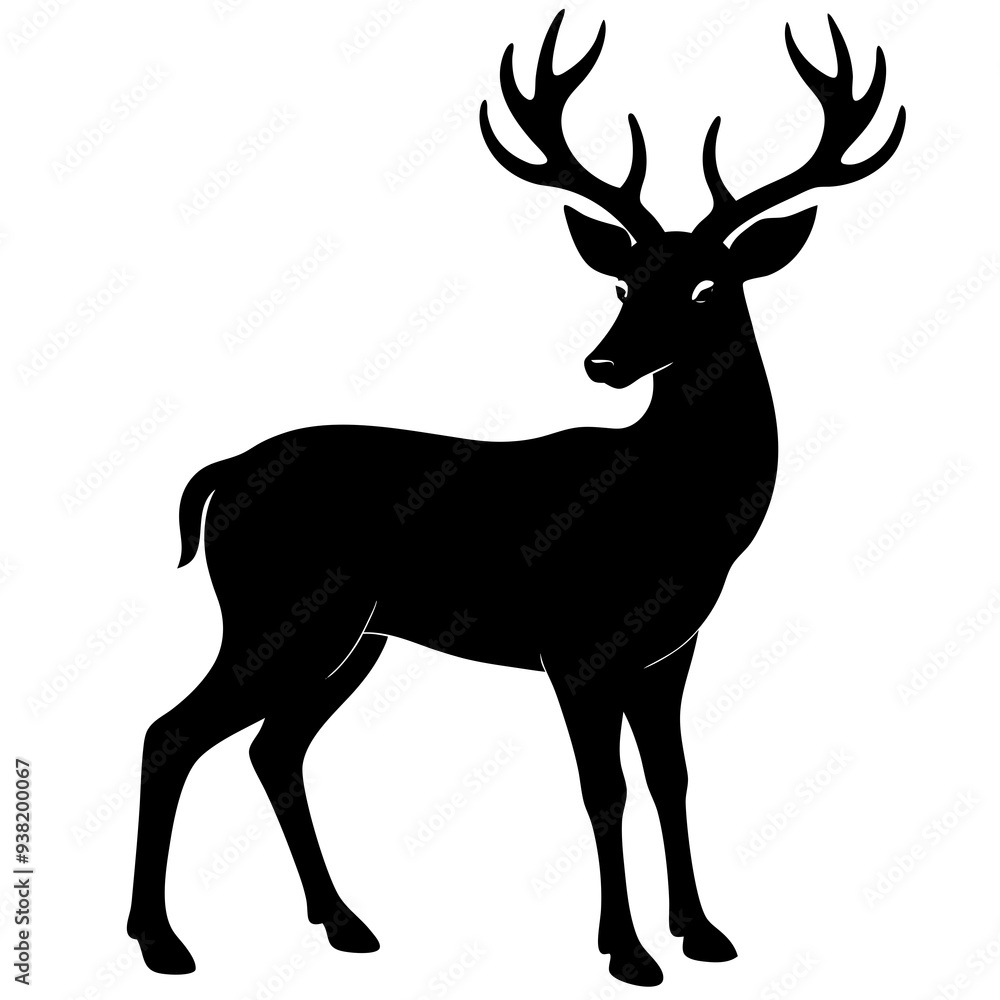 Fototapeta premium deer silhouette vector