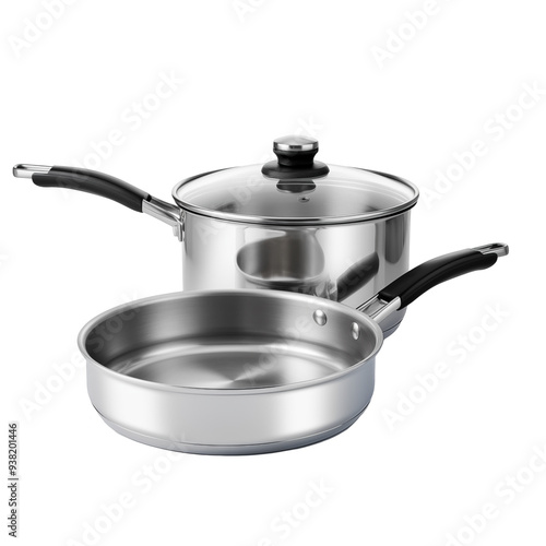 stainless steel pan transparent background