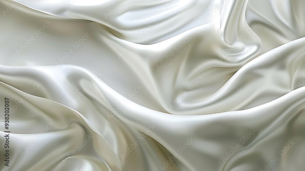 A close-up of flowing, silky fabric with soft folds and a light sheen. A close-up of flowing, silky fabric with soft folds and a light sheen.