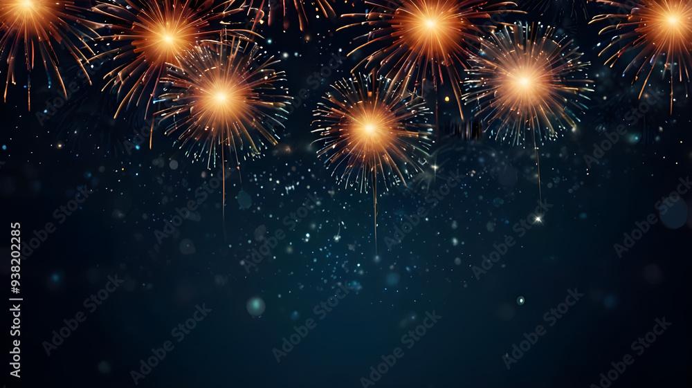 Naklejka premium Happy New Year! Beautiful creative holiday background