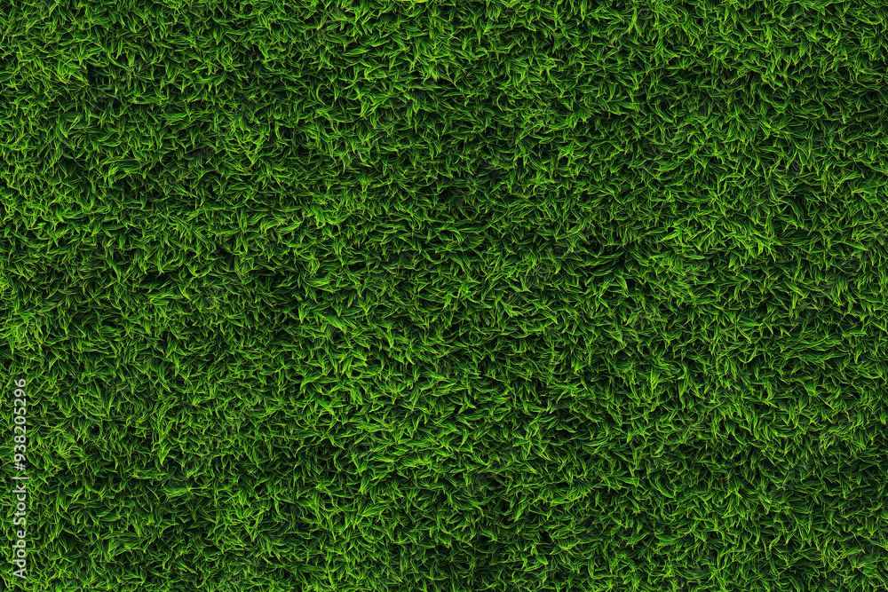 Obraz premium Golf green grass texture, high resolution, high detail, textured in the style of a seamless pattern.