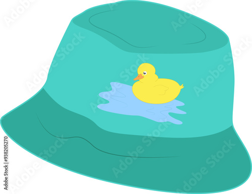 Hat with rubber duck