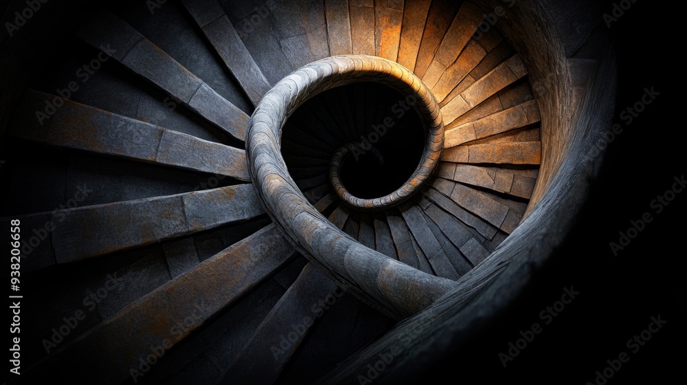 Fototapeta premium Spiral Stone Staircase