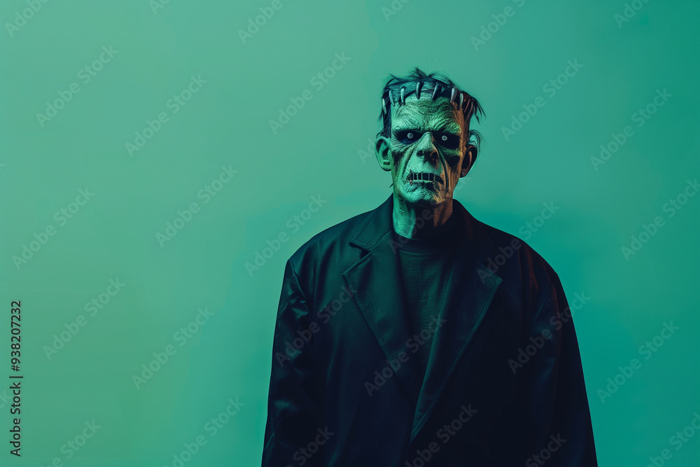 Frankenstein's Monster Costume for Halloween, with spooky homemade mask, makeup, and design, perfect for October parties and treats Frankenstein's Monster Costume for Halloween, with spooky homemade mask, makeup, and design, perfect for October parties and treats
