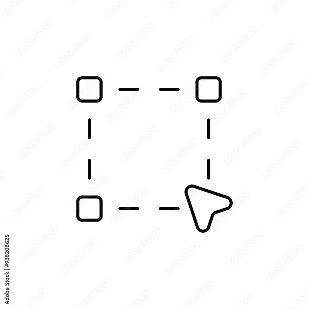 Selection Tool icon design with white background stock illustration Selection Tool icon design with white background stock illustration