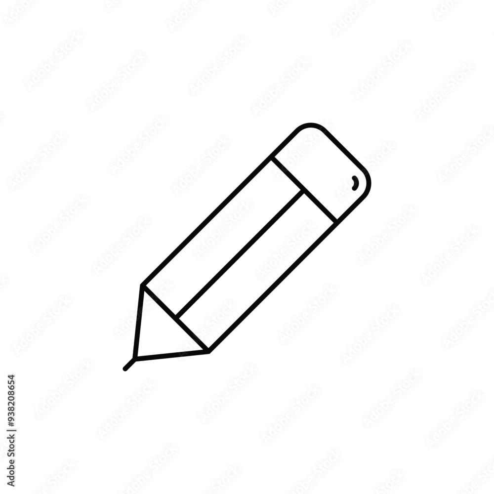 Pencil Tool icon design with white background stock illustration Pencil Tool icon design with white background stock illustration
