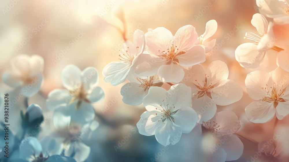 Blossoms fading into a dreamy gradient, with delicate petals and soft hues creating a soothing atmosphere. Blossoms fading into a dreamy gradient, with delicate petals and soft hues creating a soothing atmosphere.